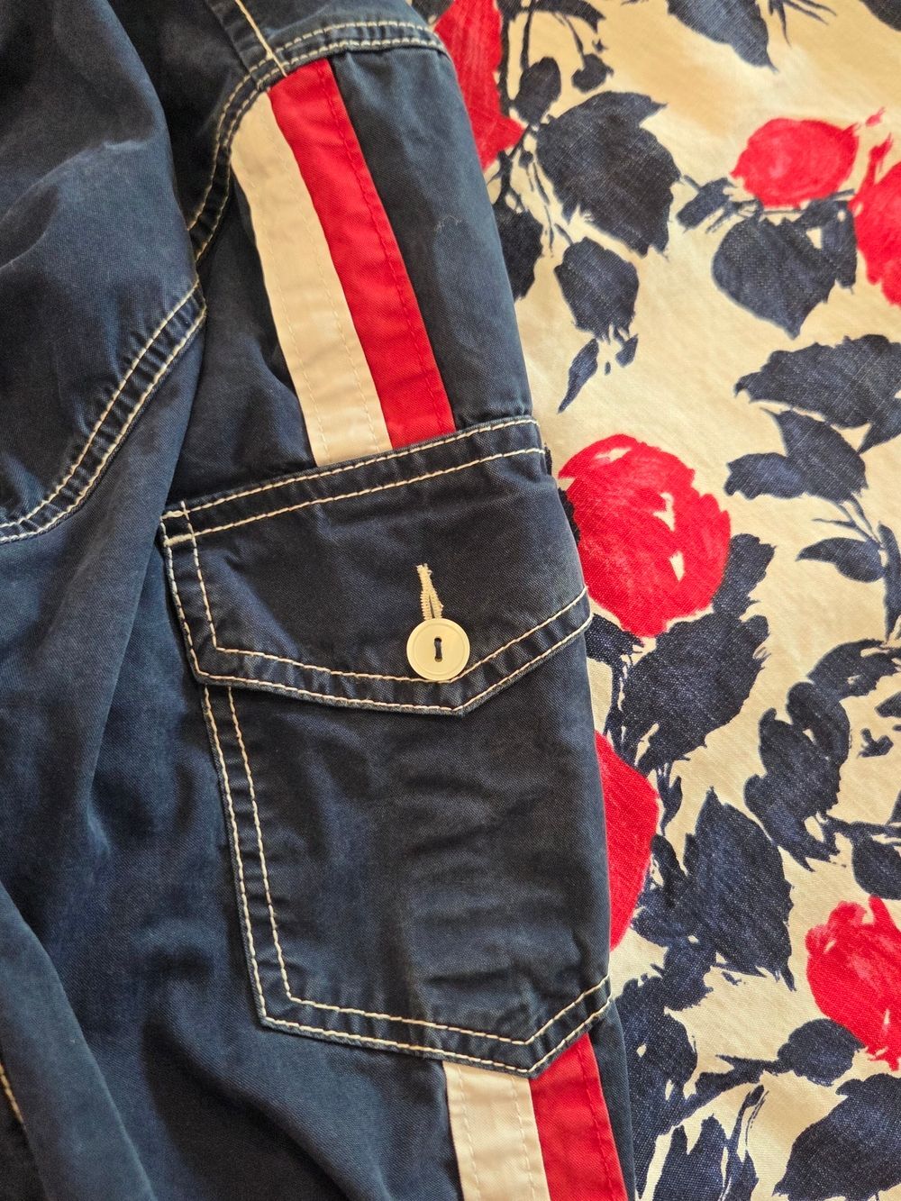 Vintage 90's Polo Ralph Lauren RLPC Rowing Team Big Pony Jacket "Navy White" - Picture 3 of 8